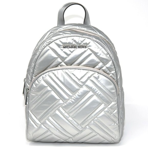 MICHAEL Michael Kors Handbags - Michael Kors Abbey MD Backpack Silver